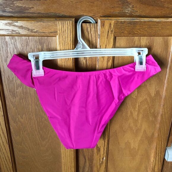 NWT J Crew Resortwear Curved waist cheeky Bikini Bottom Pink Fuchsia… - Picture 7 of 10